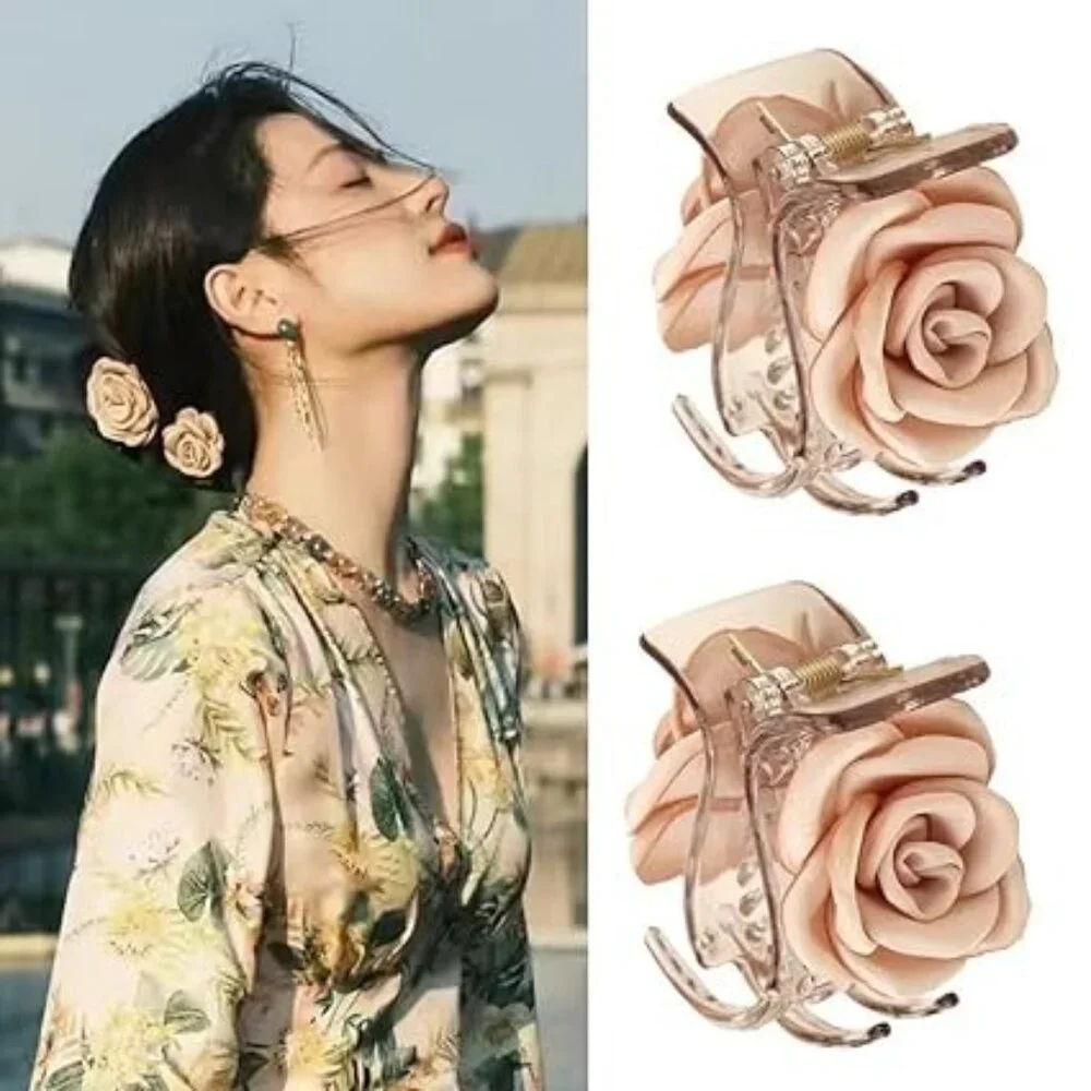 Roses Hair Claw Clips Set of 2